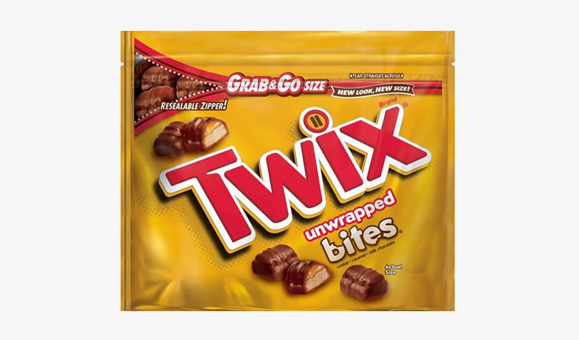 Twix Unwrapped Bites Grab & Go Size - Twix Chocolate, transparent png