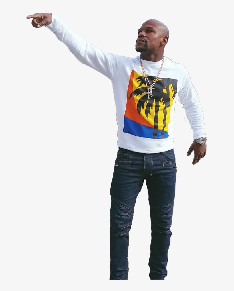 Personfloyd Mayweather Pointing - Person Pointing No Background, transparent png