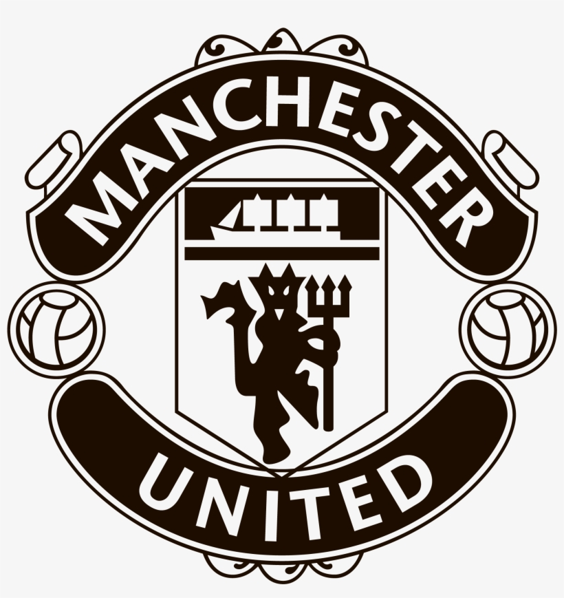 Manchester United Black Logo Png, transparent png