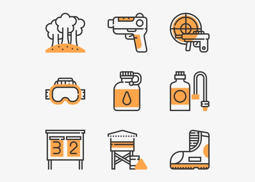 Paintball And Gun Elements - Bank Products Icon Png, transparent png