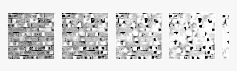 Sequence Of Five Synthesized Textures That Span The - Monochrome, transparent png