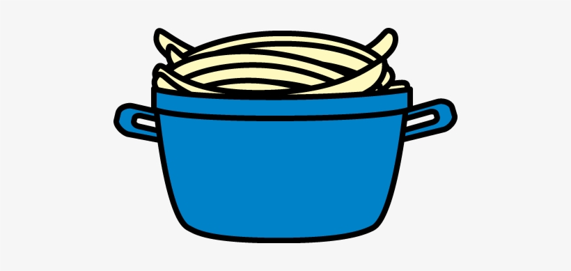 Pot Of Spaghetti Clip Art - Noodles In Pot Clipart, transparent png