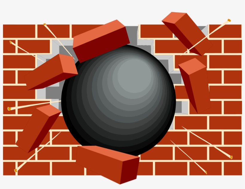 Free Brick Png For Download On - Broken Brick Wall Clip Art, transparent png