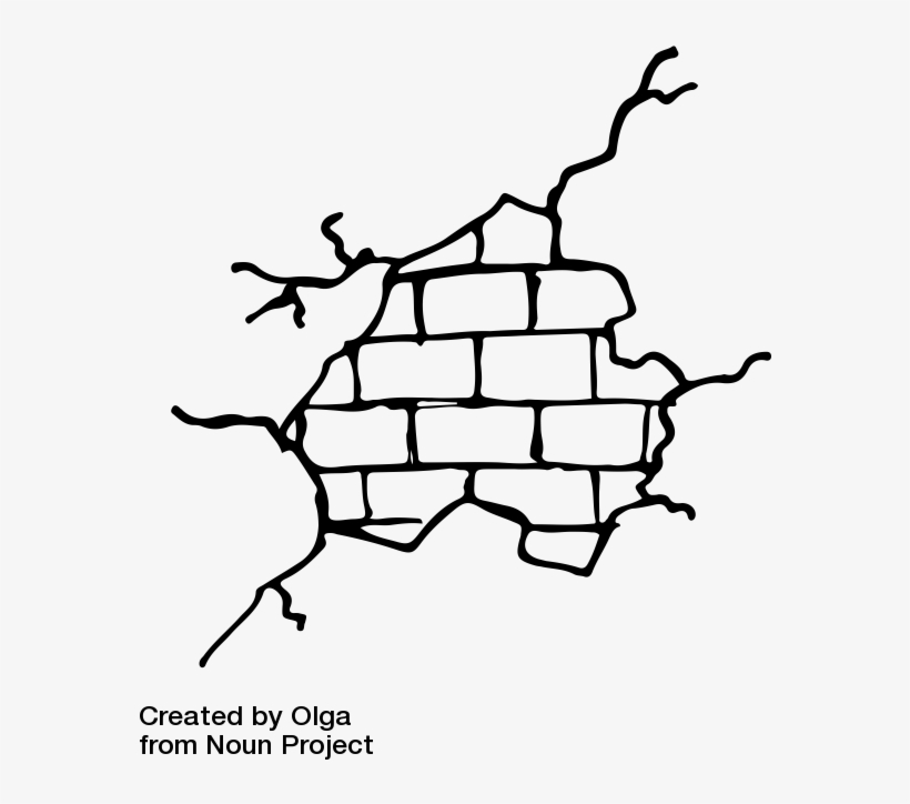 Wall Crack By Olga From The Noun Project - Goyang, transparent png