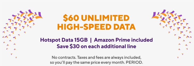 $60 Unlimited High-speed Data - Electric Blue, transparent png