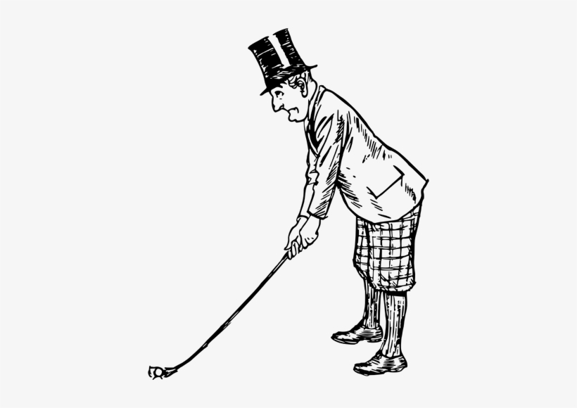 Golf Player Drawing Public Domain Vectors - Dessin Joueur De Golf, transparent png