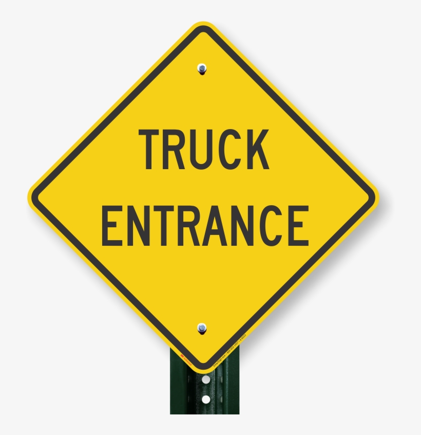 Truck Entrance Sign - School Bus Sign, transparent png