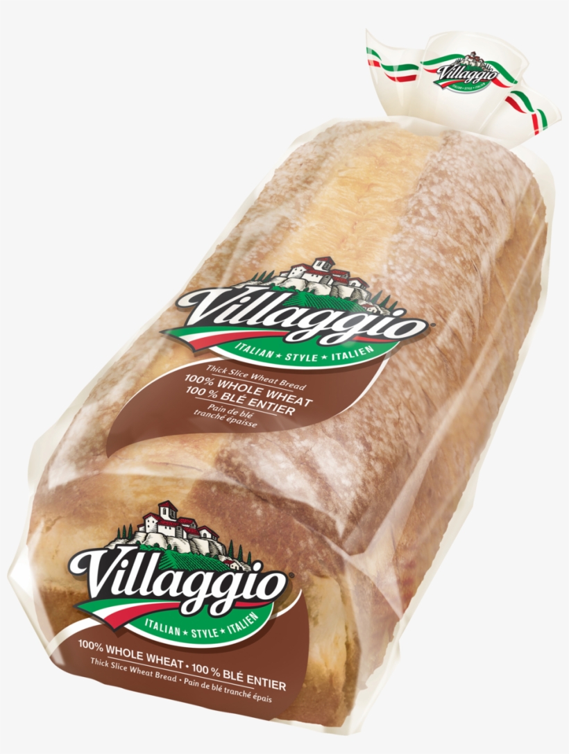 Download Transparent Villaggio® 100 Whole Wheat Thick Sliced Italian