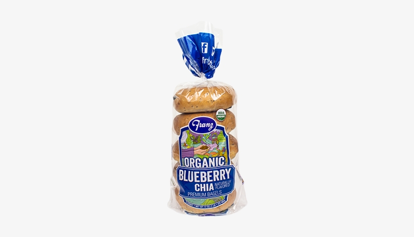 Organic Blueberry Chia Bagels - Blueberry, transparent png