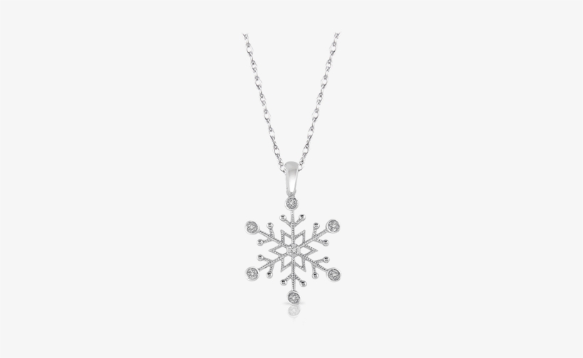 Diamond Snowflake Pendant In White Gold - Pendant, transparent png