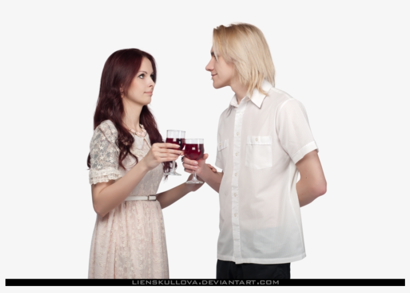 Couple Drinking Png - People Drinking Wine Png, transparent png