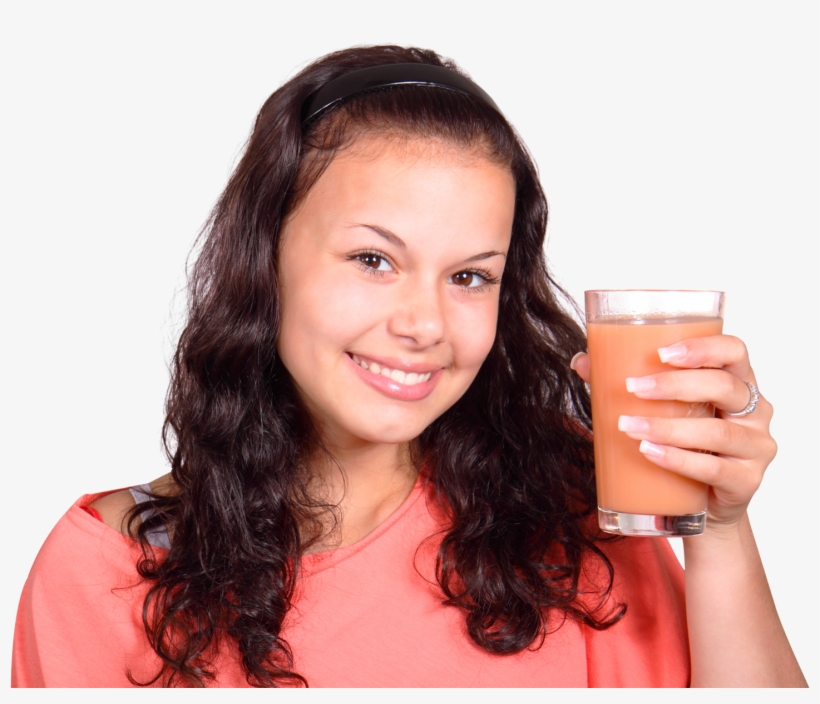 1523 X 1196 - Girl With Juice Glass Png, transparent png