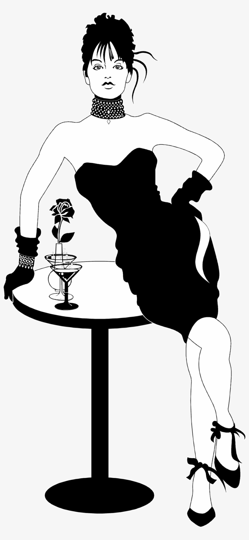 Silhouette Clipart Cocktail - Illustration, transparent png