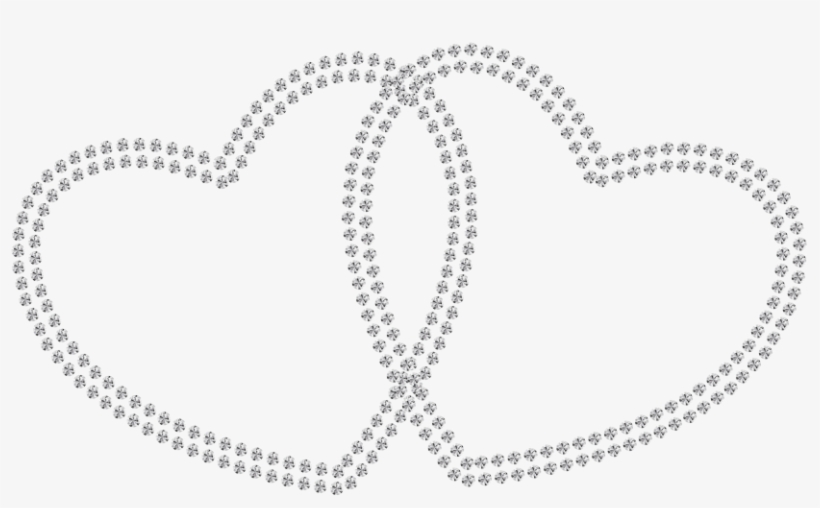 Free Png Two Diamond Hearts Png Images Transparent - Diamond Hearts Png, transparent png