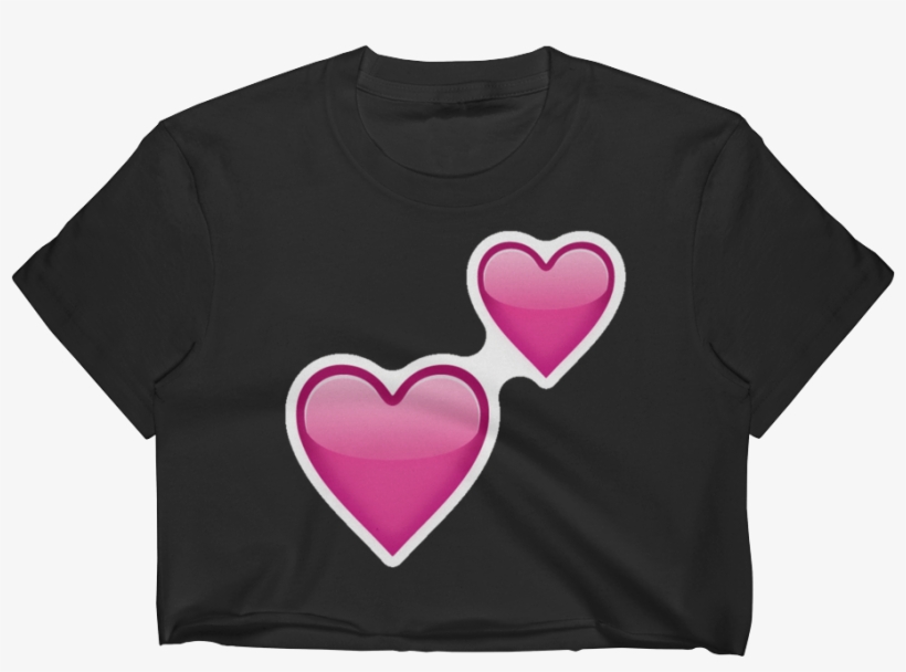 Emoji Crop Top T Shirt - Heart, transparent png