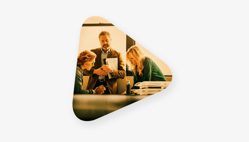 Triangle Shows A Team Of Three People Working On A - Management, transparent png