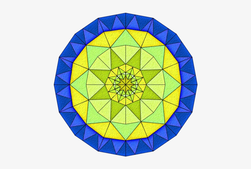 Abstract Paper Patterned Circle Yellow And Blue - Paper, transparent png