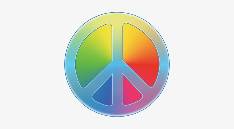 Colourful Peace Sticker - Símbolo De La Paz En Colores, transparent png