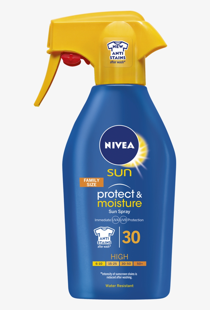 Sun Care - Nivea Sun Protect And Moisture Sun Spray, transparent png