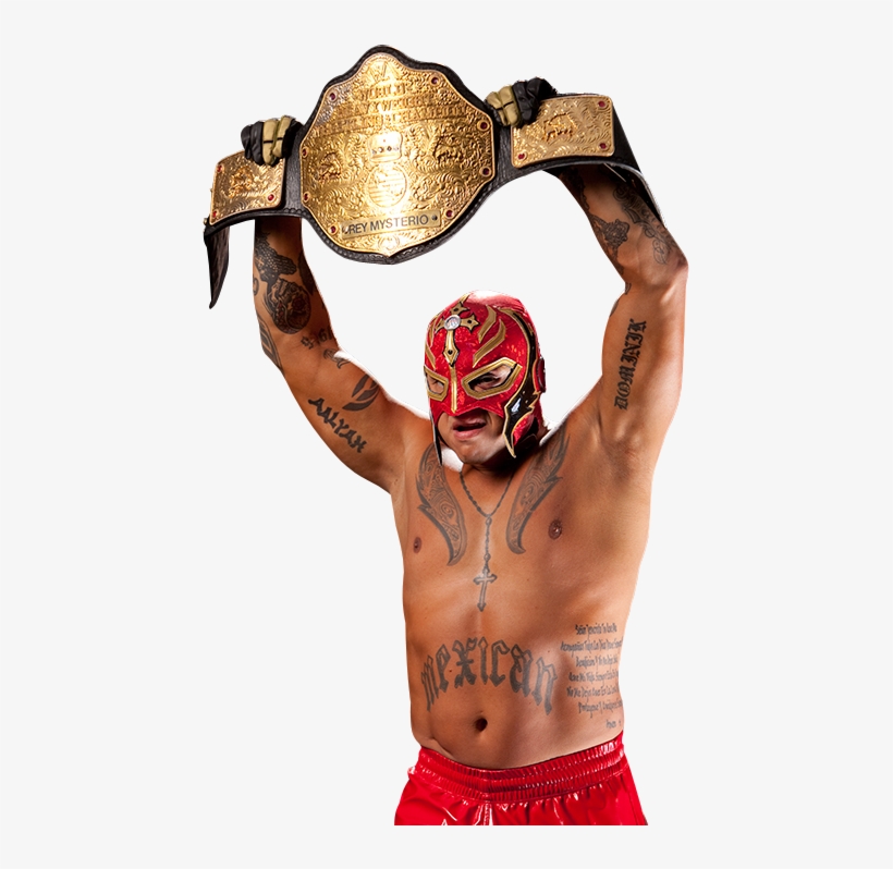 Rey Mysterio Renders By Hsn Desinger Rey Mysterio World Heavyweight Championship Png 447x718 Png Download Pngkit