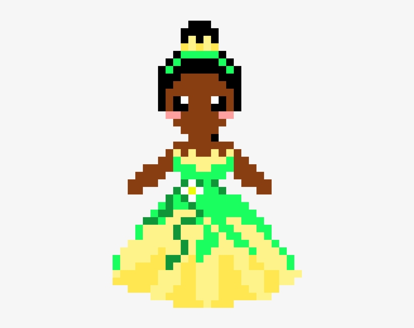 Tiana - Princess Pattern Perler Beads, transparent png