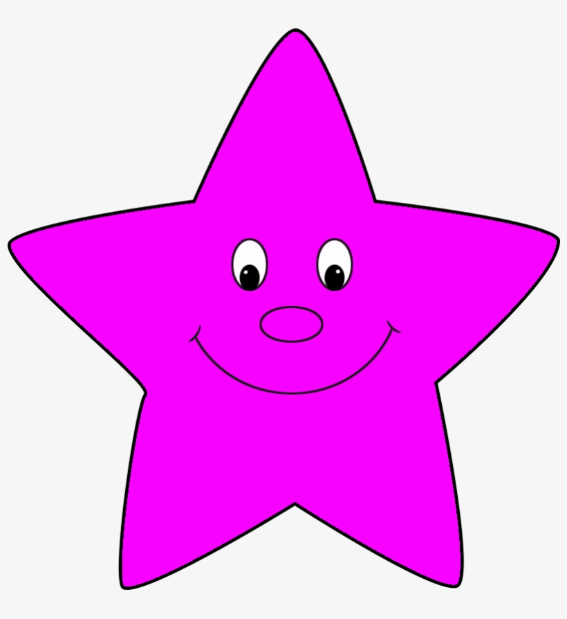 Lilac Clipart Star - Pink Smiley Star, transparent png