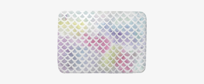 Watercolor Fish Scale Pattern In Blue And Pink Bath - Handbag, transparent png