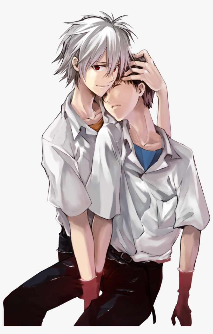 Kaworu Nagisa, Shinji Ikari, Hideaki Anno In Disguise - Kaworu And Shinji Png, transparent png