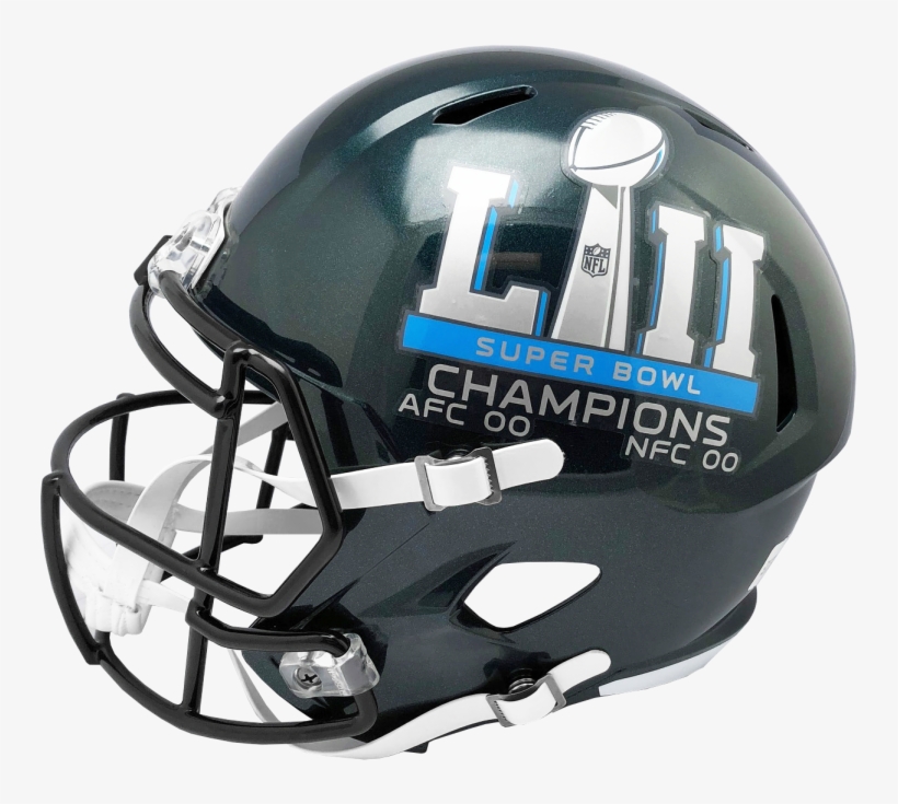 Super Bowl 52 Champions Eagles Speed Replica Helmet - Philadelphia Eagles, transparent png