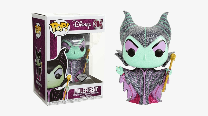Maleficent Diamond Glitter Pop Vinyl Figure - Funko Pop Diamond Collection, transparent png