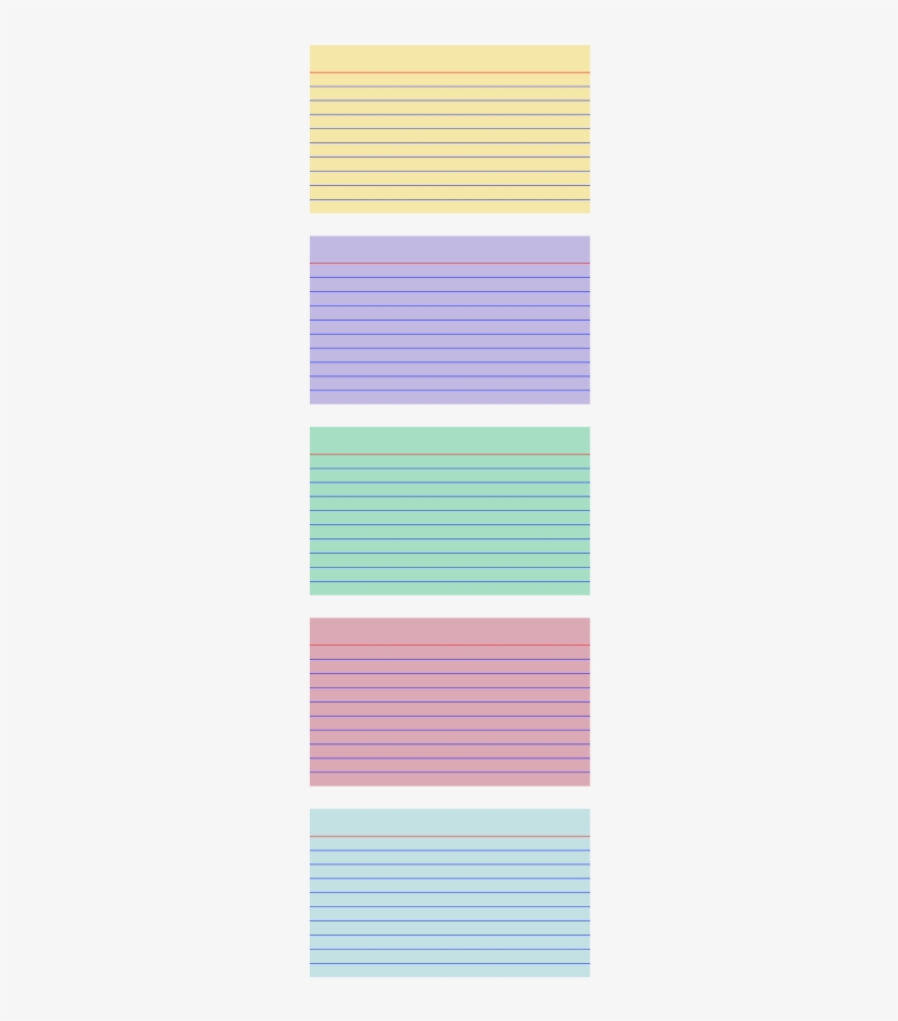 This Free Clipart Png Design Of Colored Index Cards, transparent png