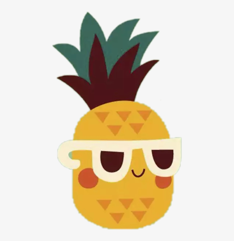 Ananas Anana Hipster Tumblr Emotions Report Abuse - Pineapple Kawaii, transparent png