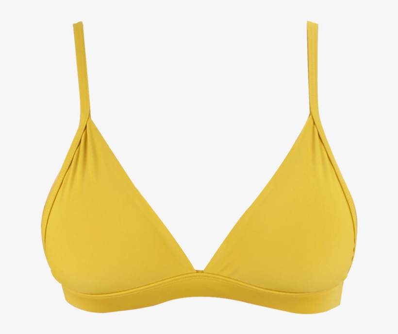 Mustard Triangle Bikini Top - Bikini, transparent png
