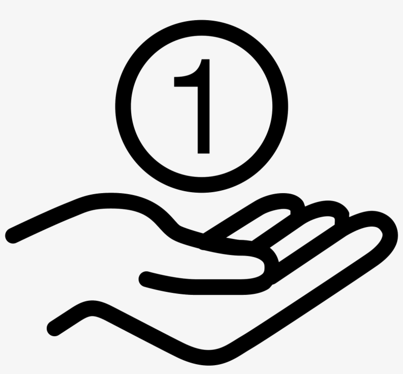 Coin In Hand Icon - Icone Vendre, transparent png