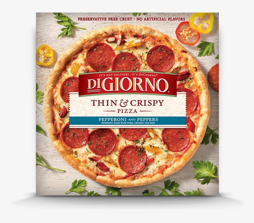 7233089 - Di Giorno Thin & Crispy Pizza, Pepperoni, transparent png