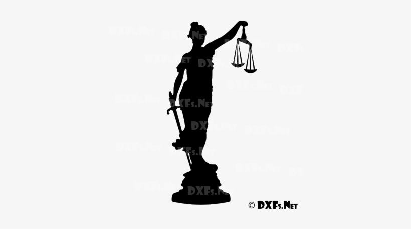 Lady Justice Silhouette Cnc Dxf File Download - Lady Justice Silhouette, transparent png