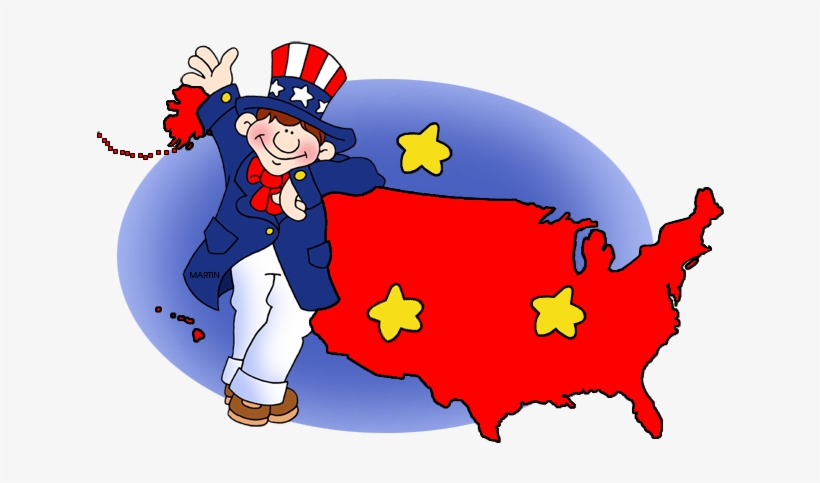 Image Black And White Fourth Of July Clip - Map Of The United States, transparent png