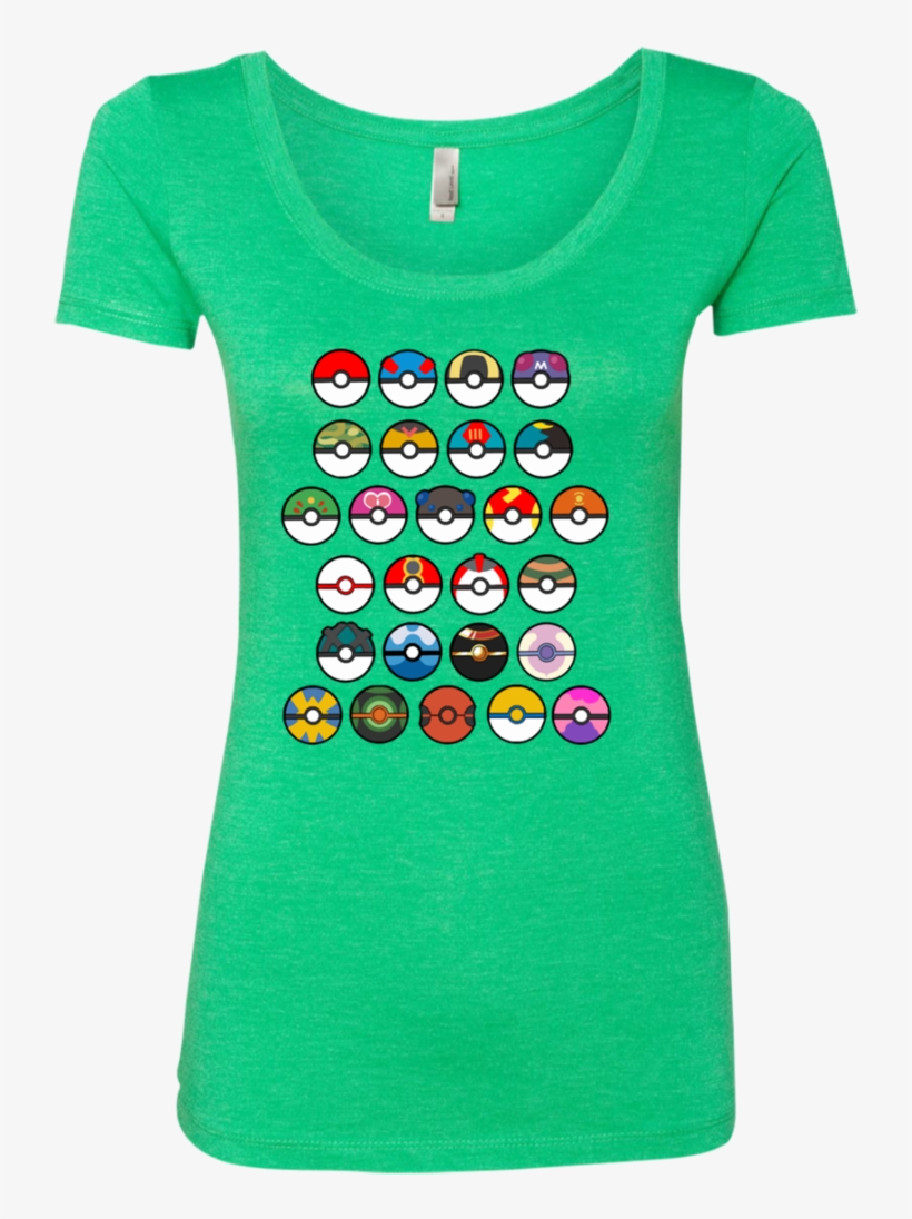 Pokemon Go Poke Balls Next Level Ladies Triblend Scoop - Happy Halloween With Pumpkin Ladies Scoop Neck, transparent png
