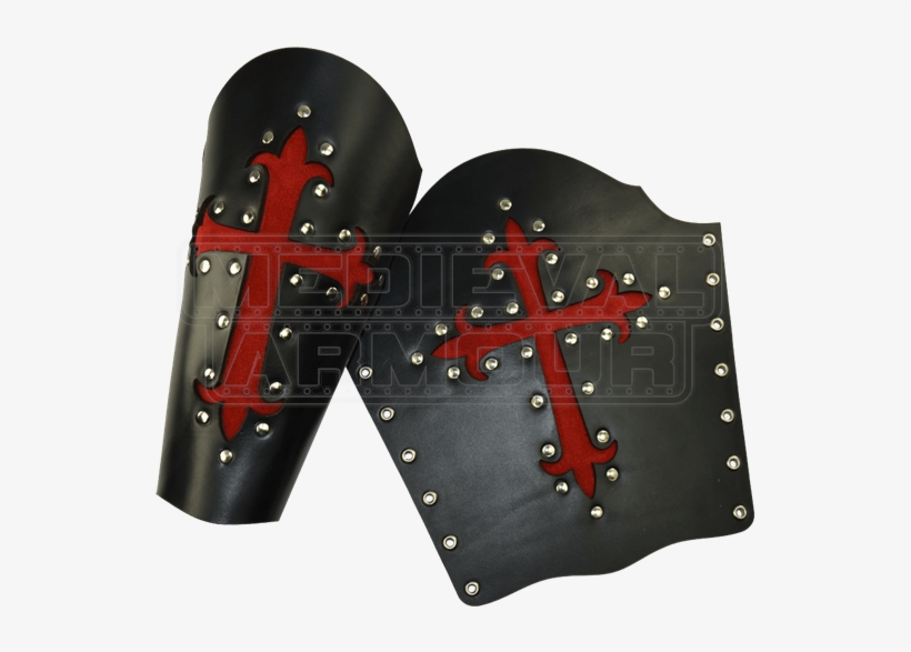 Gothic Cross Leather Arm Bracers - Belt, transparent png