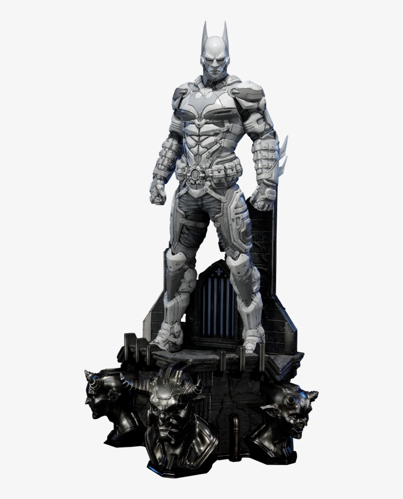 White Version Statue Prime 1 Studio - Batman Arkham Knight Popcultcha, transparent png