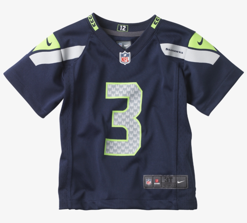 Nike Nfl Seattle Seahawks Toddler Kids' Football Home - Russell Wilson T Shirt, transparent png