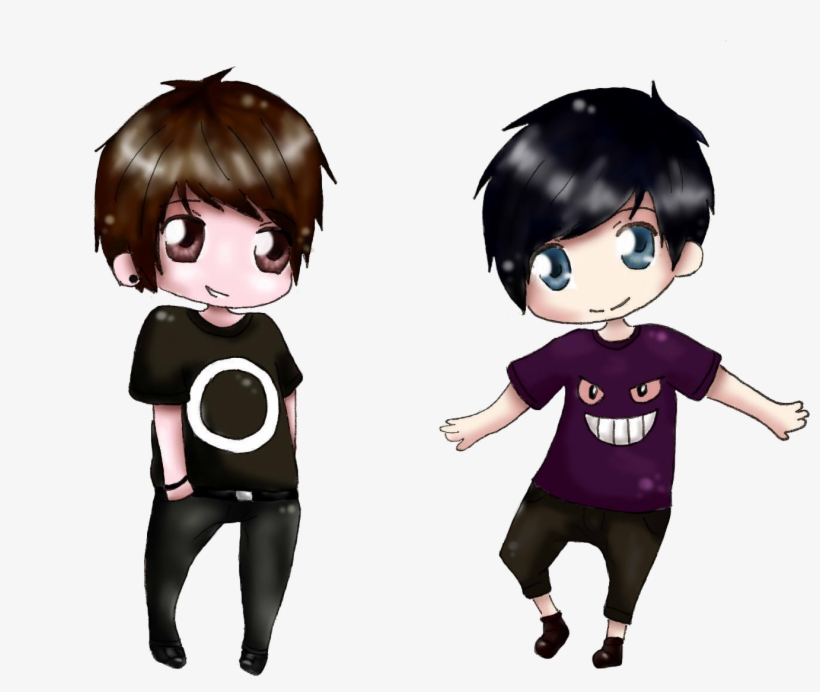 Clip Art Freeuse Stock Adorable Dan And Phil Phandom - Phan Art Transparent, transparent png