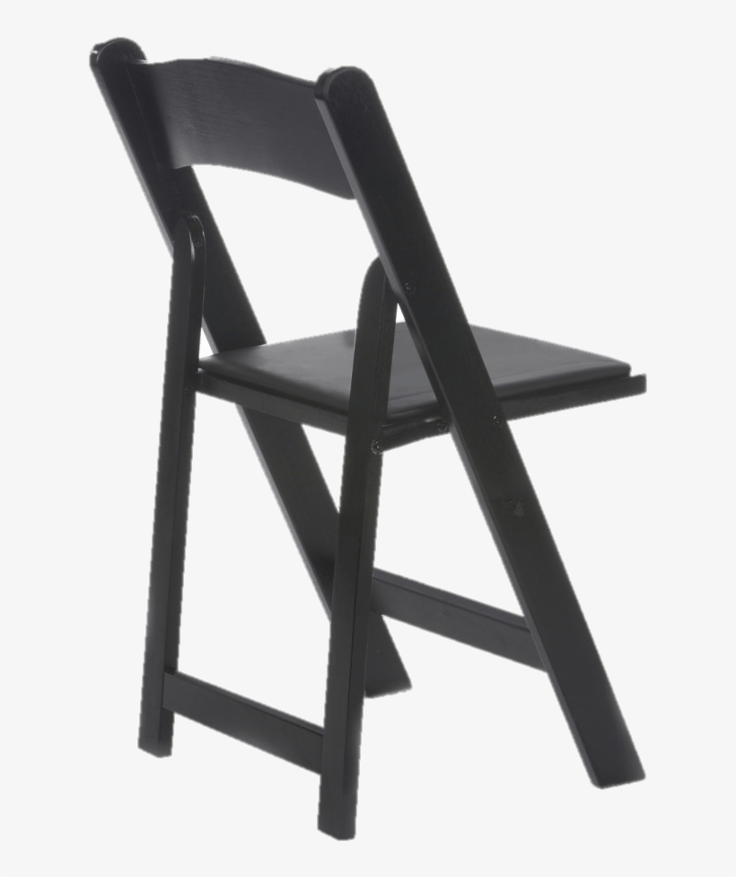 Black Wood Folding Chair - Furniture, transparent png