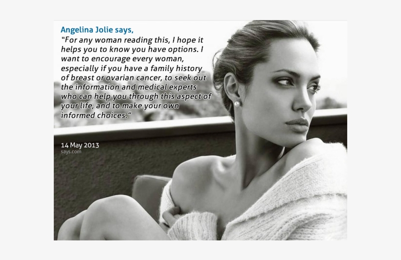 "for Any Woman Reading This, I Hope It Helps You To - Angelina Jolie Marie Claire 2012, transparent png