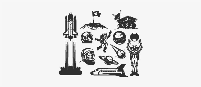 Set Of Vector Icons Space - Vector Graphics, transparent png