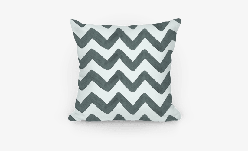 Black And White Watercolor Chevron Pattern Pillow - Girly Pillow, transparent png