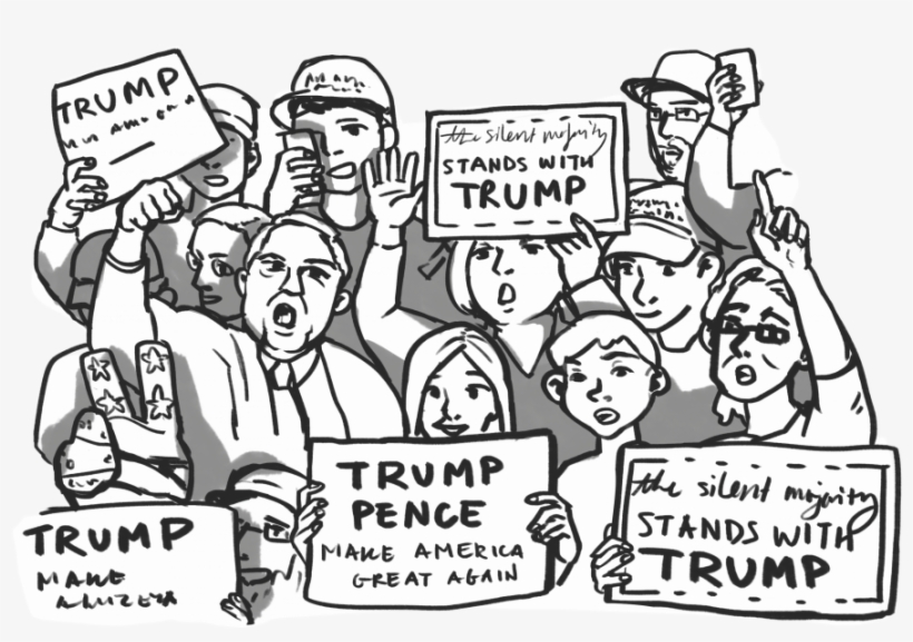 Graphic By Elizabeth Zu - Trying To Talk To A Trump Supporter, transparent png