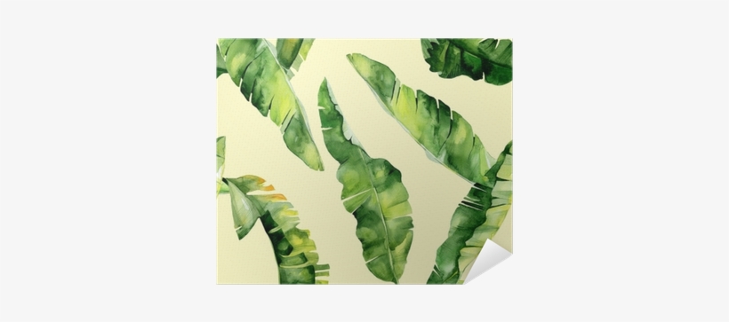 Seamless Watercolor Illustration Of Tropical Leaves, - Trident Home Essentails Double King Bedsheet - Aloha, transparent png