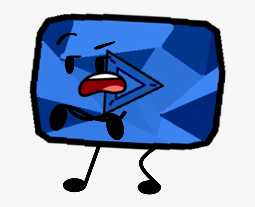 Emerald Play Button But Its Sapphire Pose - Youtube Play Buttons, transparent png