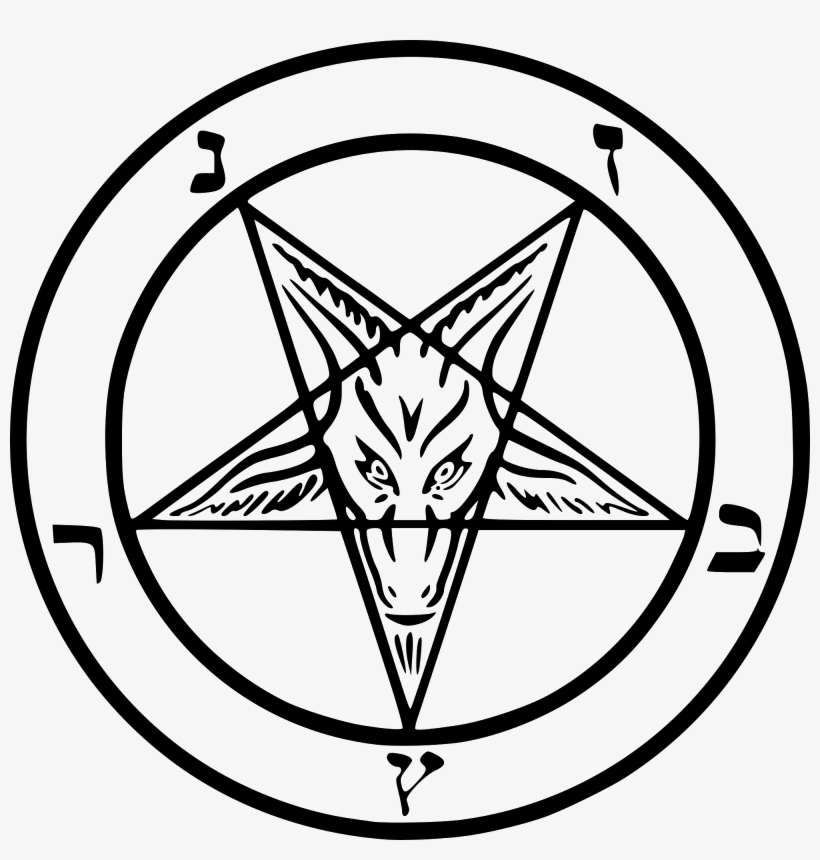 Pentacle Drawing At Getdrawings - Baphomet - Satan Throw Blanket, transparent png